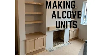 Alcove units and floatings shelves  #joinery #carpentry #woodworking