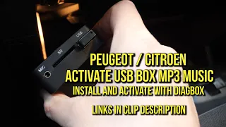 Activate USB Box mp3 option on RD4 Radio Peugeot Citroen with Diagbox