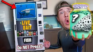 Buying Live Fish From The FISH VENDING MACHINE! (what's inside?)