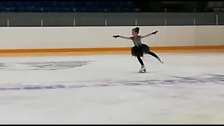 Russian Figure Skater 7 years old , Rehearsal.