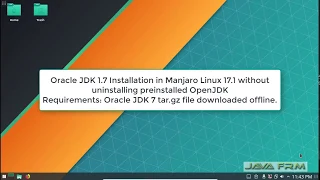 Oracle JDK 1.7 Installation on Manjaro Linux 17.1