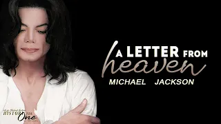 Michael Jackson reads his message to his fans...