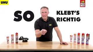 So klebt's richtig: UHU POLY MAX® Montagekleber Anwendungstipps | How to Video