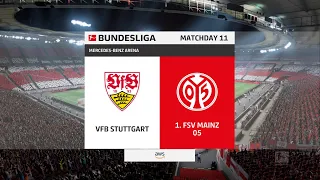 FIFA 22 | VFB Stuttgart vs 1. FSV Mainz 05 - Mercedes-Benz Arena | Gameplay