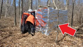 Overnight In Aluminum Foil Shelter