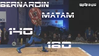 Bernardin Matam FRA 69kg European weightlifting championships 2017