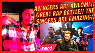 AVENGERS INFINITY WAR RAP BATTLE REACTION!!! BY #NERDOUT FT DADDYPHATSNAPS, DAN BULL, JT MUSIC ETC!!