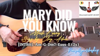 Mary Did You Know | Mark Lowry | Sung by: Clay Aiken -w/ lyrics and guitar chords (Am-capo 2nd fret)