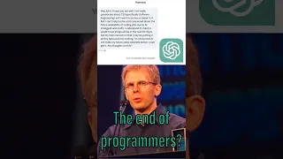 John Carmack said THIS about ChatGPT replacing programmers #chatgpt #gamedev #programming