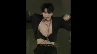 Jungkook's crop top vest got unbuttoned again on 'FAKE LOVE' LIVE  at BTS PTD ON STAGE SEOUL