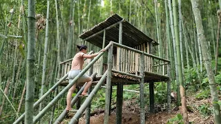 Build bamboo house stilt in forest with girl - Ep.76 | Lý Thị Ca