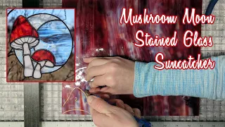 TUTORIAL - Mini Mushroom Moon Stained Glass Suncatcher