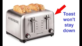 Quickly Fix Toaster that Won’t Stay Down