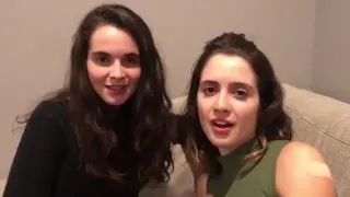 Drunk Laura & Vanessa Marano - Conversation about pizzas / The most adorable video