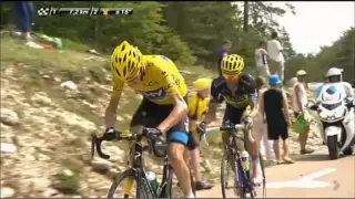 Froome unhumanly attack against Contador on mont ventoux