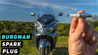 Suzuki Burgman 400 - Spark Plug Change 2007-2016 | Mitch's Scooter Stuff