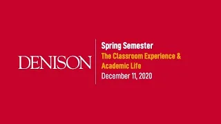 Spring Semester Info Session: Classroom Experience & Academic Life