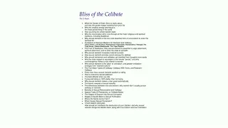 Bliss Of The Celibate - Full Audiobook