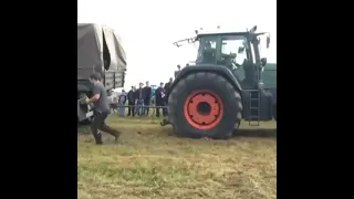 MILITARY TRUCK VS JOHN DEERE TUG OF WAR