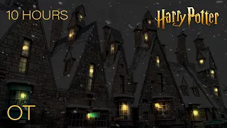 Blizzard in Hogsmeade | Harry Potter Winter Ambience | Relax | Study | Sleep | Howling Wind & Snow