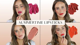 My Top 8 Favorite SUMMER LIPSTICK Colors (4 everyday shades, 4 bright and bold shades!)