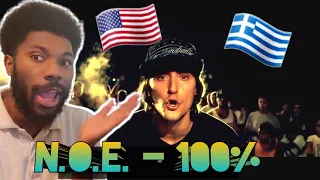 AMERICAN 🇺🇸REACTS TO GREEK HIPHOP 🇬🇷| N.O.E. - 100% reaction video