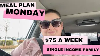 MEAL PLAN MONDAY | $75 A WEEK | SINGLE INCOME FAMILY OF FOUR | BUDGET MEAL PLAN | BUDGET MEALS