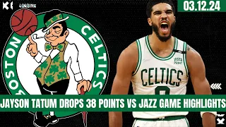 JAYSON TATUM DROPS 38 POINTS VS JAZZ GAME HIGHLIGHTS