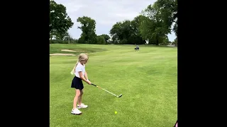 Long par 4 for a 9 yr old! @maggiethegolfer #girlgolfer #golf #juniorgolf #juniorgolfer