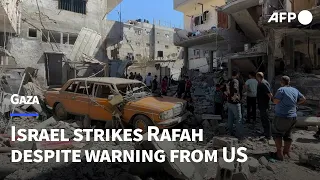 Israel strikes Rafah after Biden warning on arms transfers | AFP