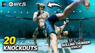 UFC 5 | TOP 20 Fatality Mode Knockouts 🥶 Compilation #2