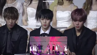 181220 Wanna one (Woojin, sungwoon, jihoon) reaction to (G)I-DLE | KPMA 2018 | LATATA