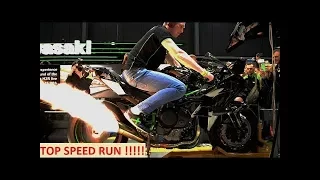 Incredible Kawasaki H2R - Top Speed Test - 453 Km/h - Prüfstand