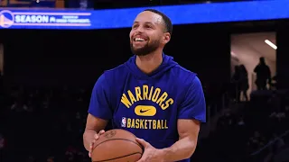 Stephen Curry training shooting from the logo and launches bricks too often