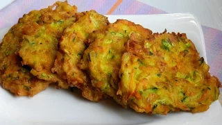 How To Make Zucchini Carrot Fritters | Appetizer Easy Recipe Video | Ninik Becker