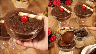 10 Minutes Easy Chocolate Dessert Recipe Prepared With 1/2 Liter Milk By Tasty Food With Maria