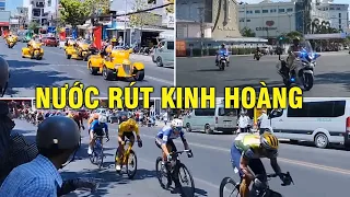 VĐV bo cua cực gắt rút về đích ở Long Xuyên - Áo vàng Petr đạp xe như đang xem phim tua nhanh