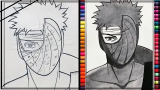 How To Draw Uchiha Obito Broken Mask | Naruto ナルト