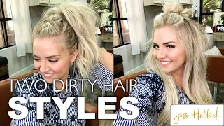 HOW TO: Mohawk Bun + Mohawk Braid | 3 MINUTE Dirty Hairstyle Tutorial! | Jess Hallock