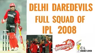 Delhi Daredevils Full Squad Of IPL 2008(Cricket lover)| IPL 2008 Full Squads