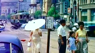 1950年代の日本・東京 [60fps] Tokyo in 1956 | 昭和31年 (1956年) | 銀座四丁目 - 東京駅 - 皇居