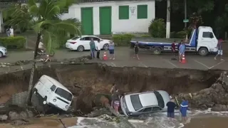 Floods in Brazil's south-east coast have left 36 dead