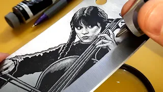 Drawing on metal. EASY way to draw on metal. How to draw on a knife