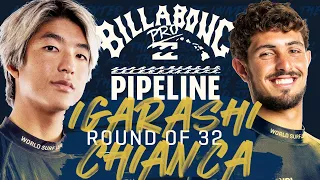 Kanoa Igarashi vs João Chianca | Billabong Pro Pipeline 2023 - Round of 32 Heat Replay