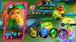 FLORYN CD BUILD AND HEAL BUILD 2024 🗿😭 FLORYN PAW POWER GAMEPLAY -MLBB