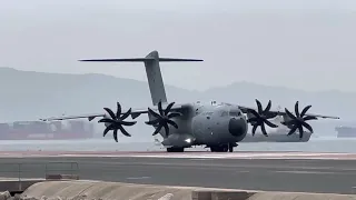 A400M close up take off at Gibraltar