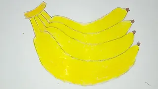 How to draw Banana | খুব সহজে কলা আঁকা শিখুন | Art |