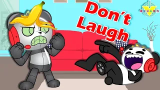 Try Not to Laugh Challenge with Combo Panda and Robo Combo!!!!