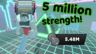 Reached over 5Million Strength! In StrongMan Simulator