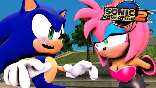 SONIC AND AMY ROUGE PLAYS SONIC ADVENTURE 2 MOD SHE'S SO HOT